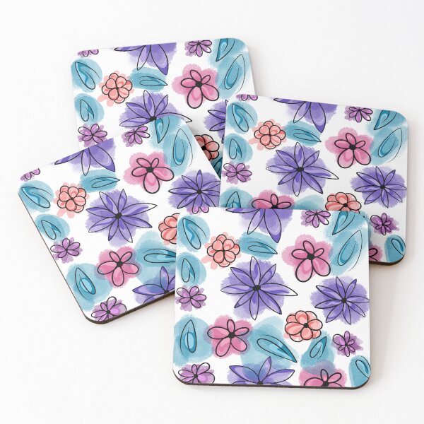 Item preview, Handwritten Flowers pattern designed and sold by wanessacreative.