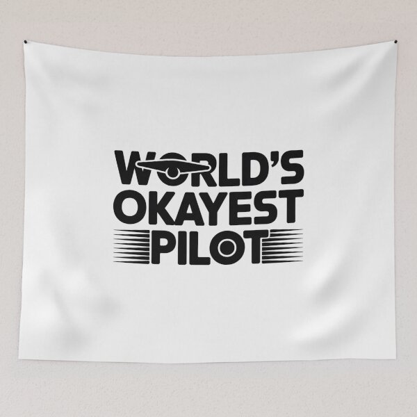 Item preview, World’s Okayest Pilot, Funny Aviation Gift for Pilots, Flight Instructors  T‑Shirt designed and sold by podlook.