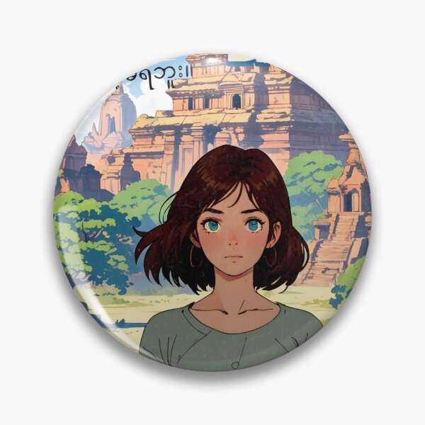 Item preview, Romantic Farewell in Bagan Myanmar – Retro Anime Travel Girl 80s Love Quote designed and sold by Kawaii-Sky.