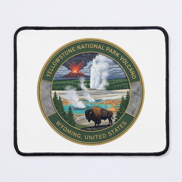 Item preview, Seal of Yellowstone National Park Volcano Wyoming, United States designed and sold by Beluga Cat.