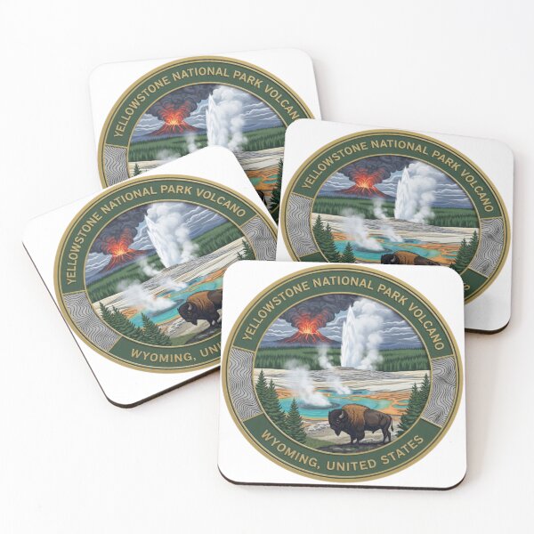 Item preview, Seal of Yellowstone National Park Volcano Wyoming, United States designed and sold by Beluga Cat.