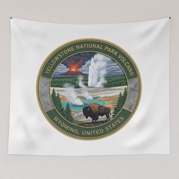 Item preview, Seal of Yellowstone National Park Volcano Wyoming, United States designed and sold by Beluga Cat.