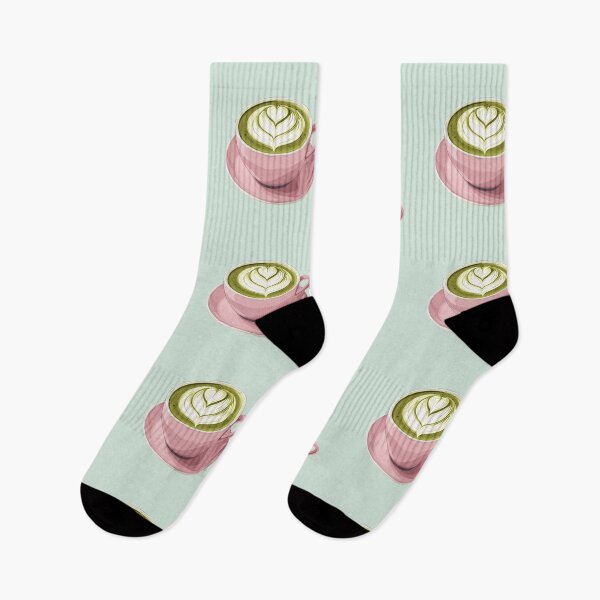 Artikelvorschau, Matcha Latte Art in einer rosa Tasse entworfen und verkauft von sakurashorty.