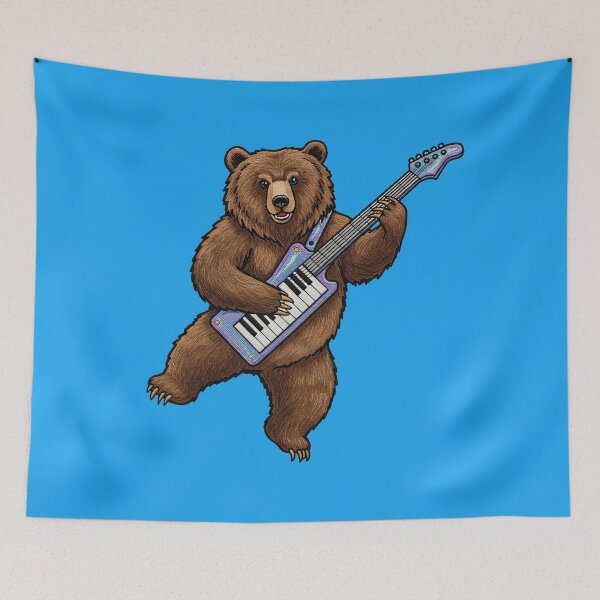 Item preview, Bear Playing Keytar designed and sold by TeeARTHY.