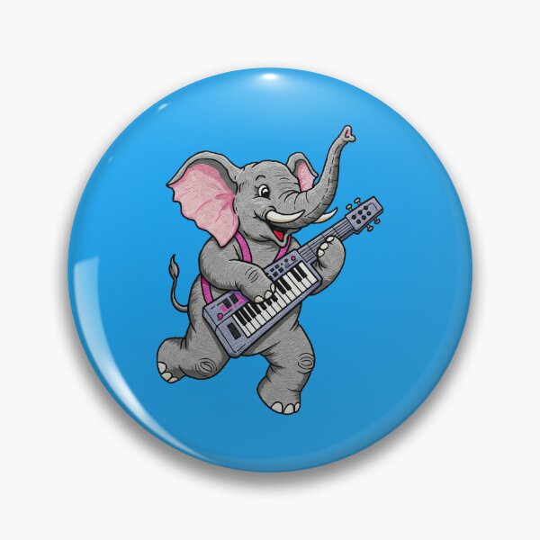 Item preview, Elephant Playing Keytar designed and sold by TeeARTHY.