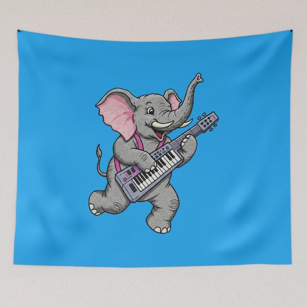Item preview, Elephant Playing Keytar designed and sold by TeeARTHY.