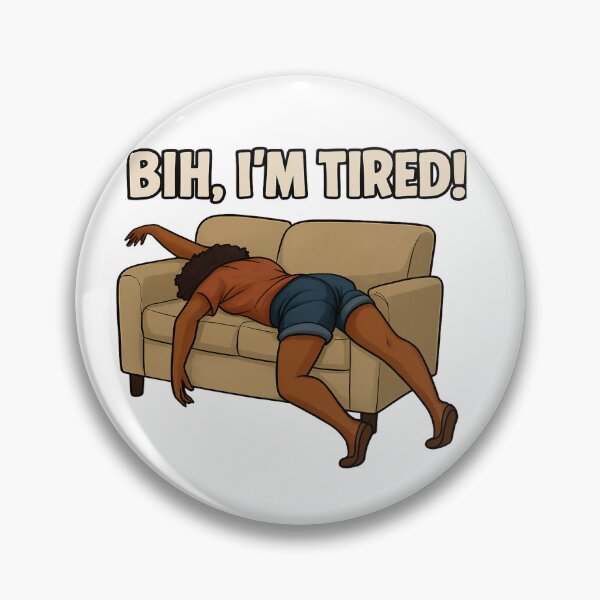 Item preview, “Couch Collapse — TIRED AF Edition” designed and sold by Jaded's Cute Clips.