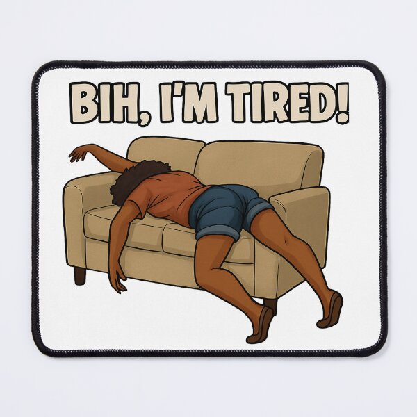 Item preview, “Couch Collapse — TIRED AF Edition” designed and sold by Jaded's Cute Clips.