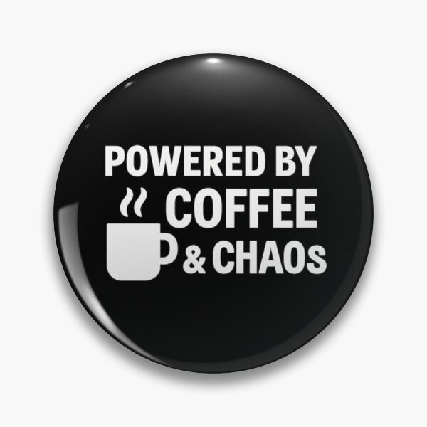 Item preview, Powered by Coffee & Chaos (Super Low Price!) designed and sold by MSTextVibe.