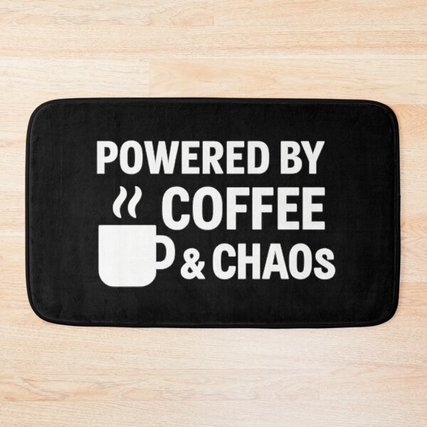 Item preview, Powered by Coffee & Chaos (Super Low Price!) designed and sold by MSTextVibe.