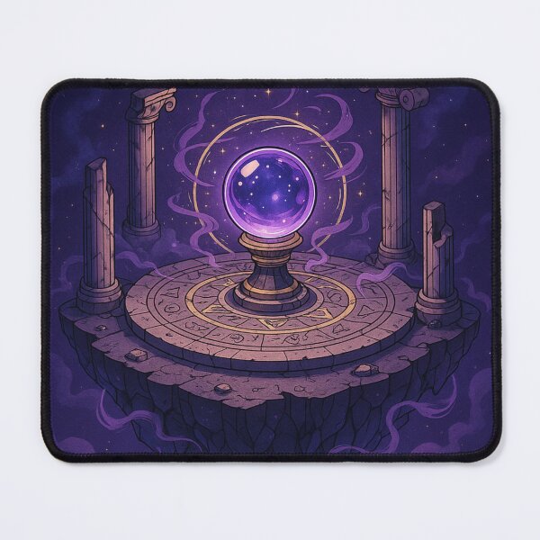 Item preview, Oracle Island – Fantasy Isometric Illustration with Magic Orb designed and sold by InspireHaven.