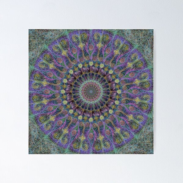 Purple Rain Scribble Painting by Sarnia  Poster