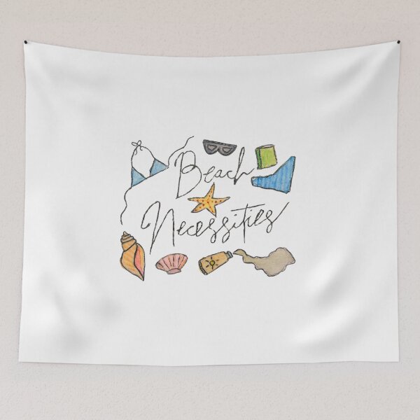 Item preview, Beach Necessities – Watercolor Summer Essentials Design designed and sold by LaurenPaints.
