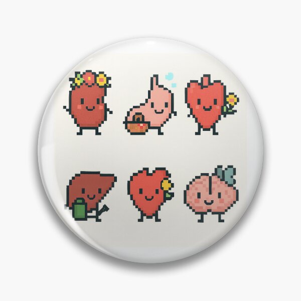 Item preview, Whimsical Pixel Organs – Kidney with Flower Crown & Friends designed and sold by Sabbara.