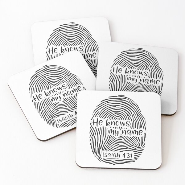 Item preview, He Knows My Name Fingerprint Thumbprint Art Isaiah 43:1 designed and sold by teenugs.