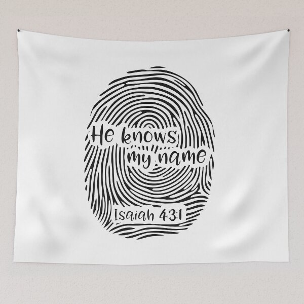 Item preview, He Knows My Name Fingerprint Thumbprint Art Isaiah 43:1 designed and sold by teenugs.