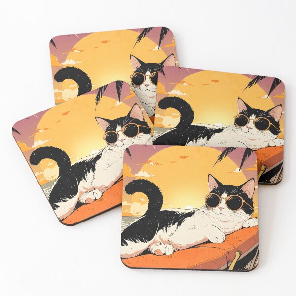 Item preview, Cool Cat Sunset Vibes designed and sold by RkskArt.