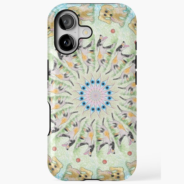 An Afternoon in the Park, scribble painting by Sarnia  iPhone Tough Case