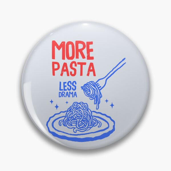 Item preview, More Pasta Less Drama – Funny Italia Quote Red - Blue Design designed and sold by EmeraldeaArt.