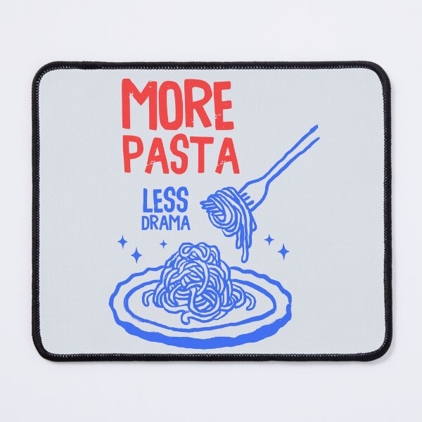 Item preview, More Pasta Less Drama – Funny Italia Quote Red - Blue Design designed and sold by EmeraldeaArt.