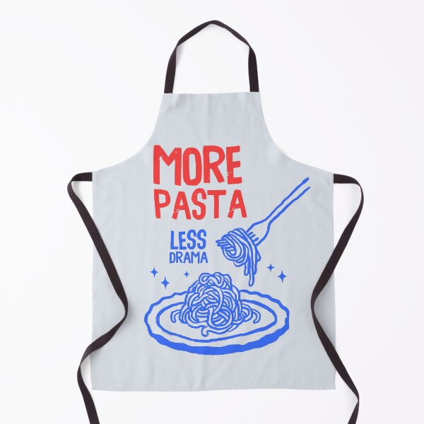 Item preview, More Pasta Less Drama – Funny Italia Quote Red - Blue Design designed and sold by EmeraldeaArt.