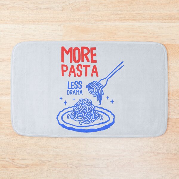 Item preview, More Pasta Less Drama – Funny Italia Quote Red - Blue Design designed and sold by EmeraldeaArt.