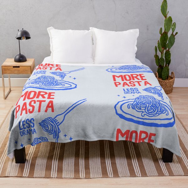 Item preview, More Pasta Less Drama – Funny Italia Quote Red - Blue Design designed and sold by EmeraldeaArt.