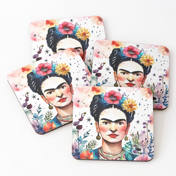 Item preview, Frida Kahlo Inspired Portrait – Colorful Feminist Wall Decor designed and sold by soulfulpalette.