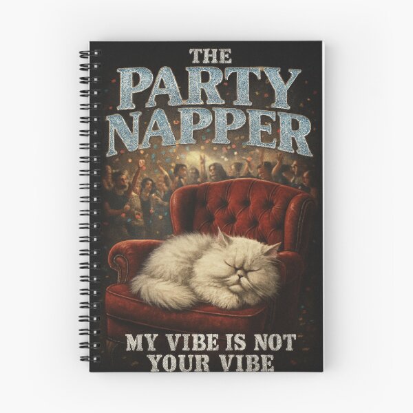 Item preview, The Party Napper Funny Persian Cat 90s Bootleg Rap Tee designed and sold by catastrocat.