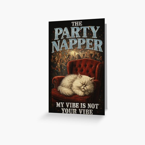Item preview, The Party Napper Funny Persian Cat 90s Bootleg Rap Tee designed and sold by catastrocat.