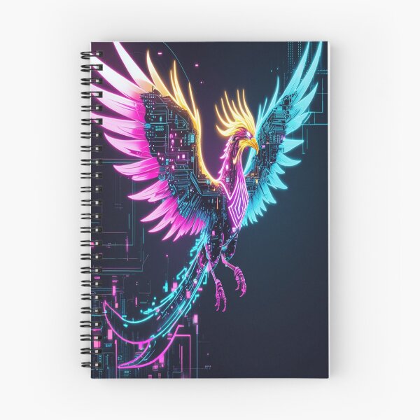 Item preview, Neon Cyberpunk Phoenix Rising Digital Art designed and sold by Max Store.