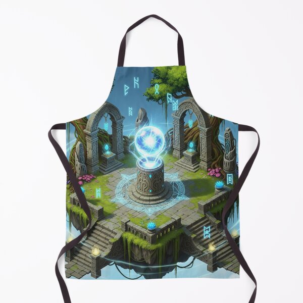 Item preview, Oracle Island – Fantasy Isometric Illustration with Magic Orb designed and sold by InspireHaven.