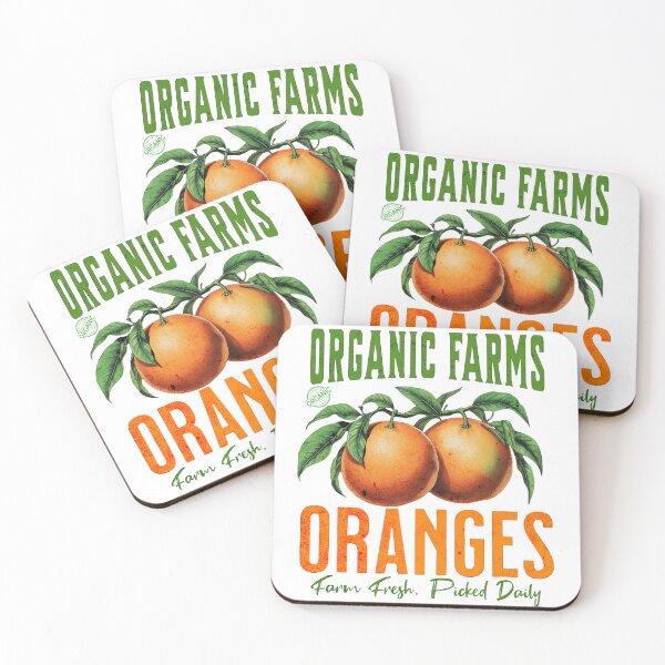 Item preview, Organic Farms Oranges. Farm Fresh. Picked Daily. Full Color Graphic designed and sold by Arts My Passion.