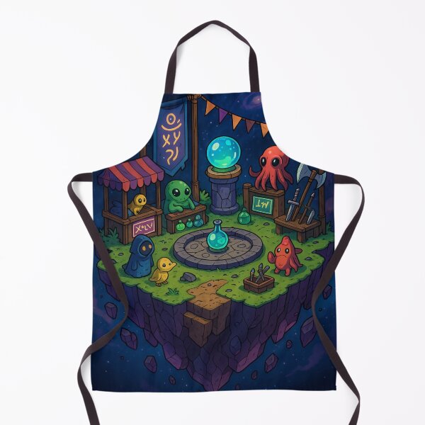 Item preview, Interdimensional Market Island | Vibrant and Fantastic Isometric Illustration designed and sold by InspireHaven.