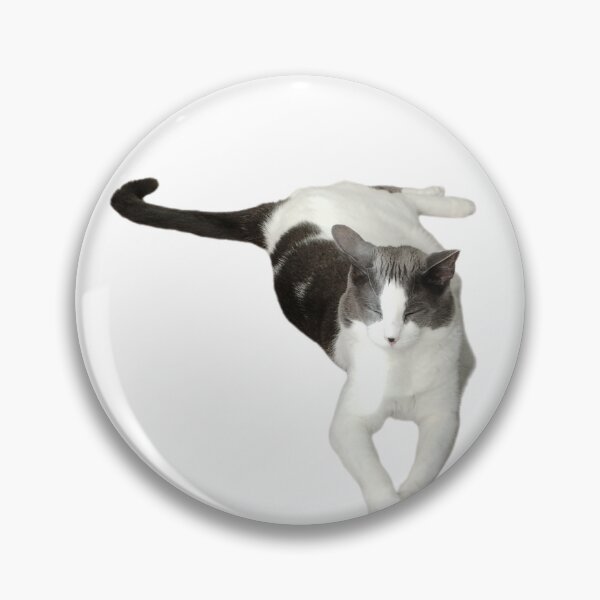 Item preview, Grey and White Zen Cat designed and sold by Clara Black Ink.