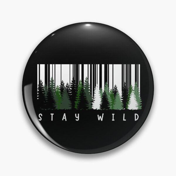 Item preview, Stay Wild Barcode Forest – Nature Lover Graphic Design designed and sold by ChrisArnold.