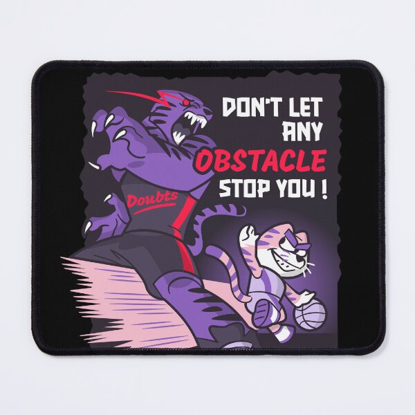 Item preview, Basketball Motivation Cartoon - No Obstacles Stop You designed and sold by Ancestral-Shop.