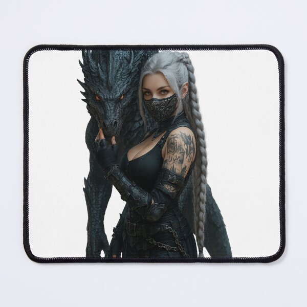 Item preview, Dragon Warrior with Dark Armor | Fantasy Art designed and sold by NeonCore.
