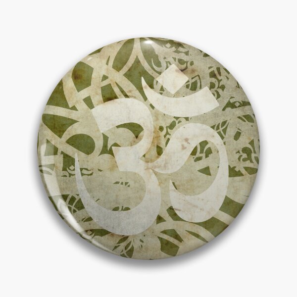 Item preview, OM Central with Lotus Spiral of Light – Sage Green & Sand OM Lotus Spiral designed and sold by 	aluzia.design.