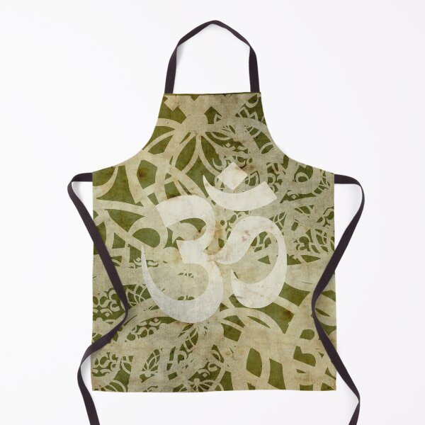 Item preview, OM Central with Lotus Spiral of Light – Sage Green & Sand OM Lotus Spiral designed and sold by 	aluzia.design.