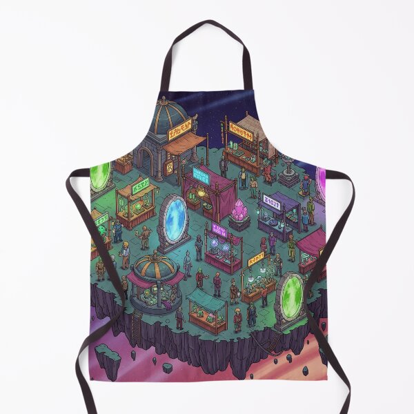 Item preview, Interdimensional Market Island | Vibrant and Fantastic Isometric Illustration designed and sold by InspireHaven.