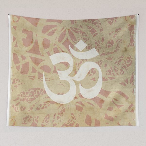 Item preview, OM Central with Lotus Spiral of Light – Pale Pink & Sand Rose & Sand OM Lotus Spiral designed and sold by 	aluzia.design.