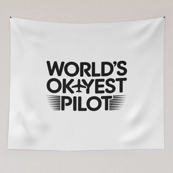 Item preview, World’s World’s Okayest Pilot Shirt, Humorous Flying Tee for Airplane Lovers Crew T-Shirt  designed and sold by podlook.