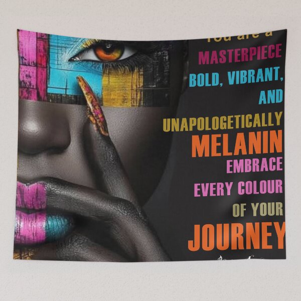 Item preview, Unapologetically Melanin - Afrocentric Art Quote Design designed and sold by The Melanic.