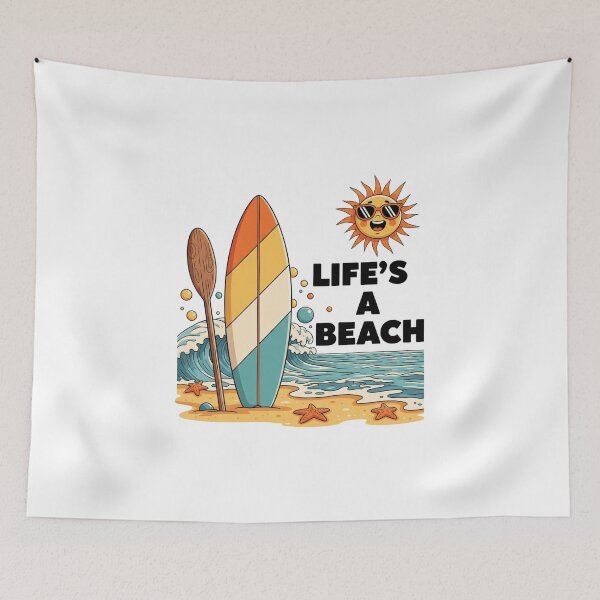 Item preview, Life's A Beach Retro 70s Summer Surf Vacation designed and sold by Adrian Kane.