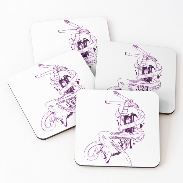 Item preview, Dark fantasy fine-line art (pink) designed and sold by Secretlyskilled.