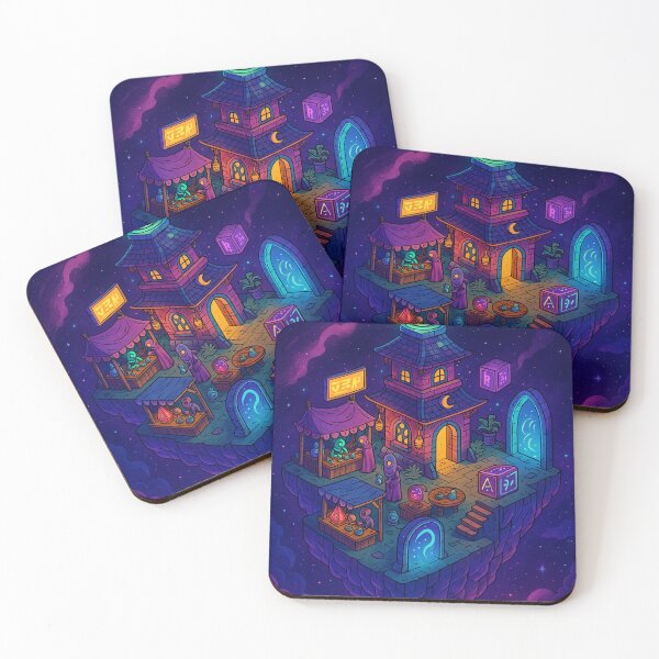 Item preview, Star-Gazing Observation Island in Isometric Style designed and sold by InspireHaven.