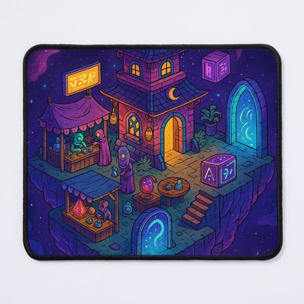 Item preview, Star-Gazing Observation Island in Isometric Style designed and sold by InspireHaven.