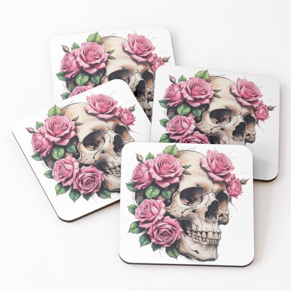 Item preview, Pink Rose Skull designed and sold by MoonlitSpirit.