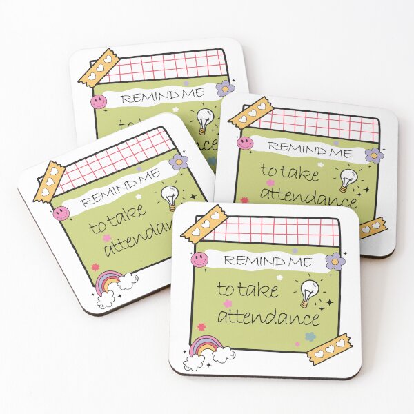 Item preview, Reminder: Take Attendance – Cute Teacher Sticky Note Design designed and sold by EmeraldeaArt.